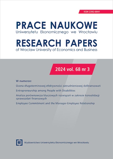 					View Vol. 68 No. 3 (2024): Research Papers of Wroclaw University of Economics and Business vol. 68, no 3, 2024
				