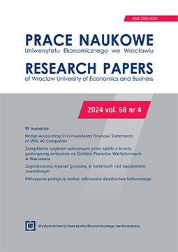 					View Vol. 68 No. 4 (2024): Research Papers of Wroclaw University of Economics and Business vol. 68, no 4, 2024
				